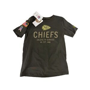 Nike Kansas City Chiefs 2025 Salute to Service Short Sleeve Shirt Size YOUTH S